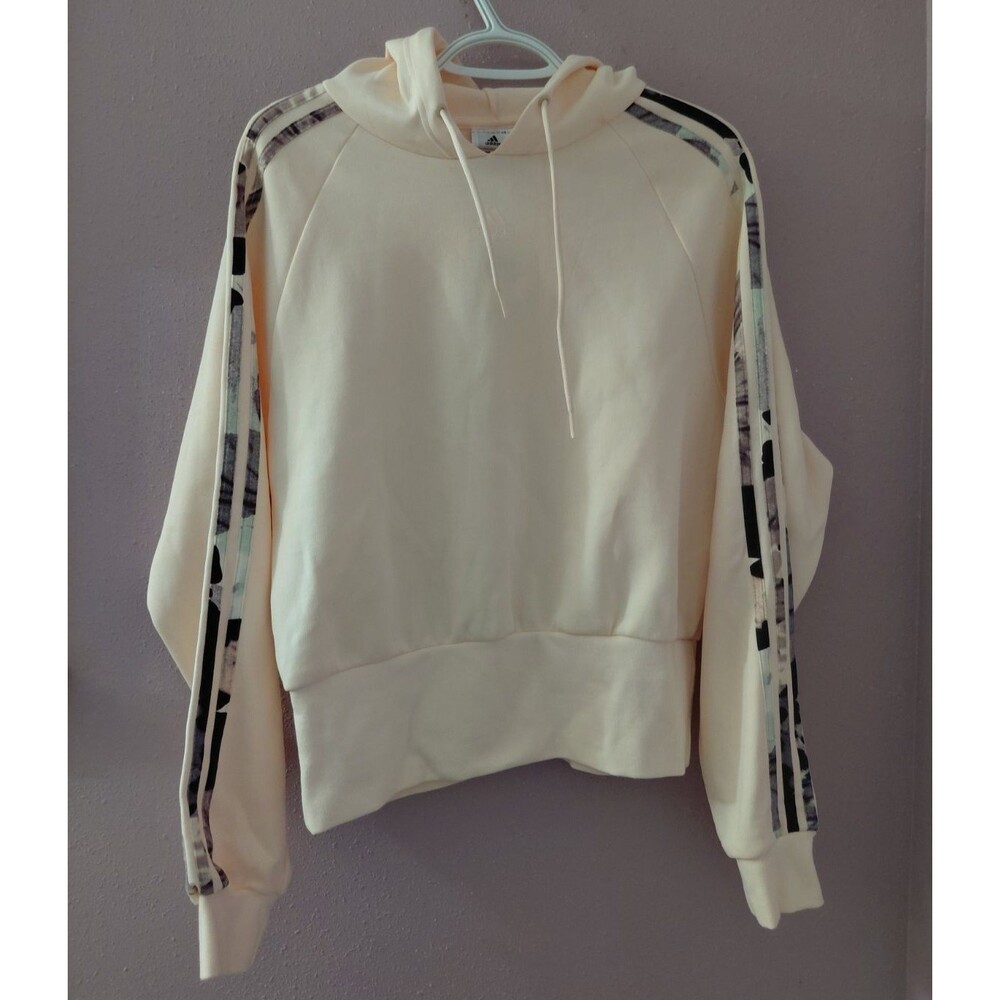 NWT Adidas Multi Sport Hoodie Lt Peach Sweatshirt Women's Small Contrast Trim